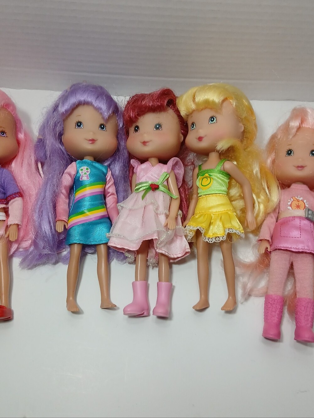 Strawberry Shortcake 7" Doll Candy Pops, Apricot 2006 Playmates Lot Of 5